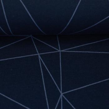 Preview: Sweat angeraut mit geometrischem Liniennetz in Dunkelblau